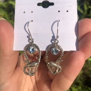 Solid sterling blue topaz earrings